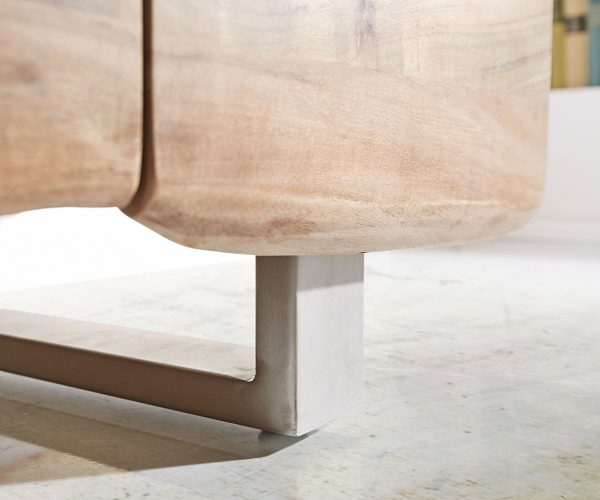 Komód Live-Edge 172 cm akác természetes 4 ajtós 4 fiókos - Image 9