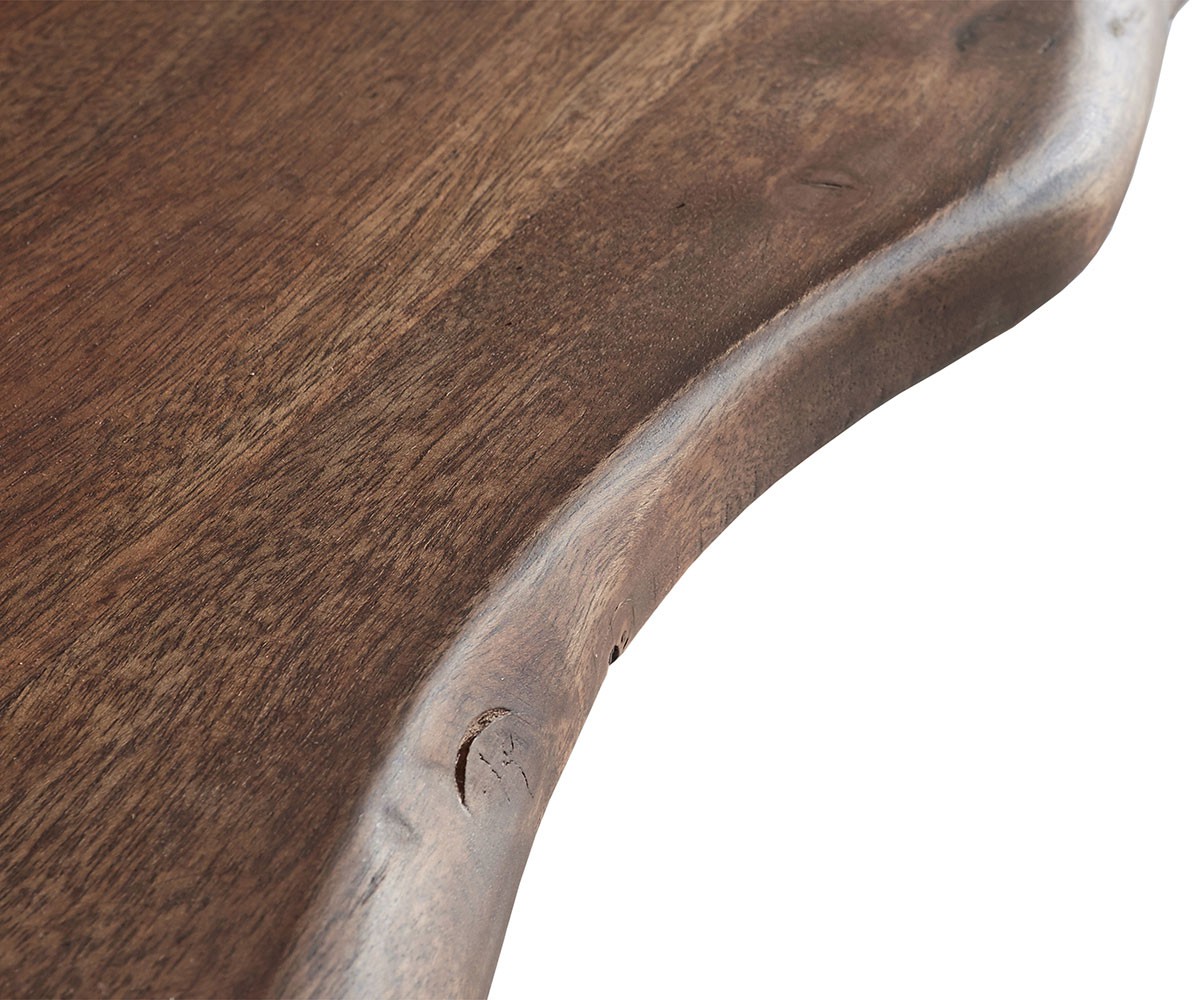 Jídelní stůl Edge 260x100 Acacia Brown Metal Sloping Live-Edge - Image 5