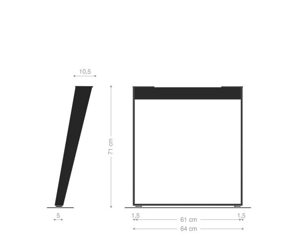 Asztalláb rozsdamentes acél ferde 2 darabos készlet - Image 3