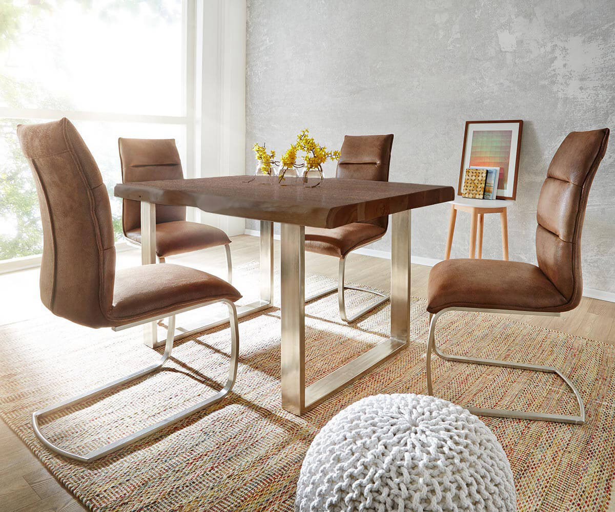 Asztallap Edge 180x90 cm XL akác barna Live-Edge - Image 5