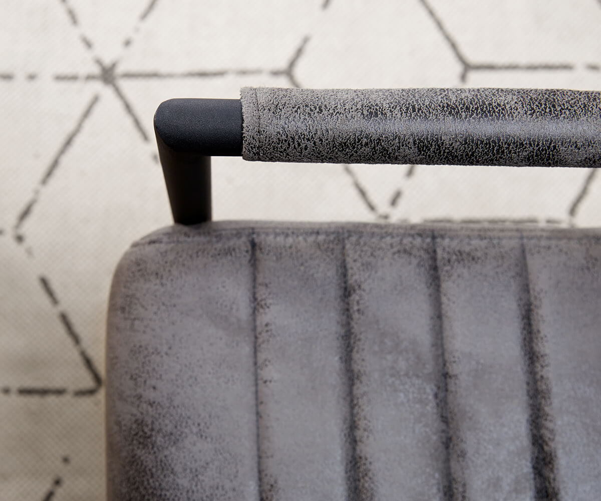 Jídelní židle Daan šedý vintage černý kovová podnož - Image 5