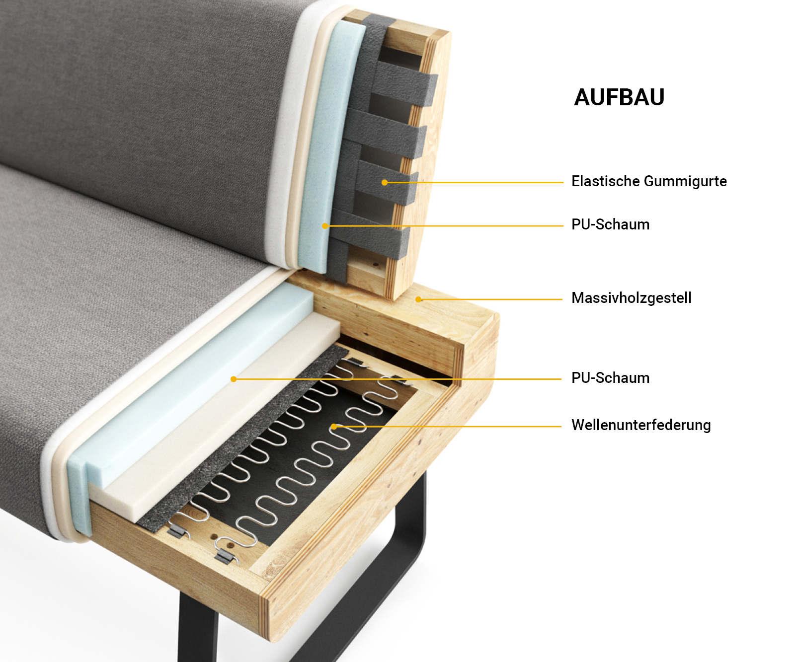 Sarokpad Salvo 200x160 cm barna vintage rozsdamentes acél láb változtatható - Image 10
