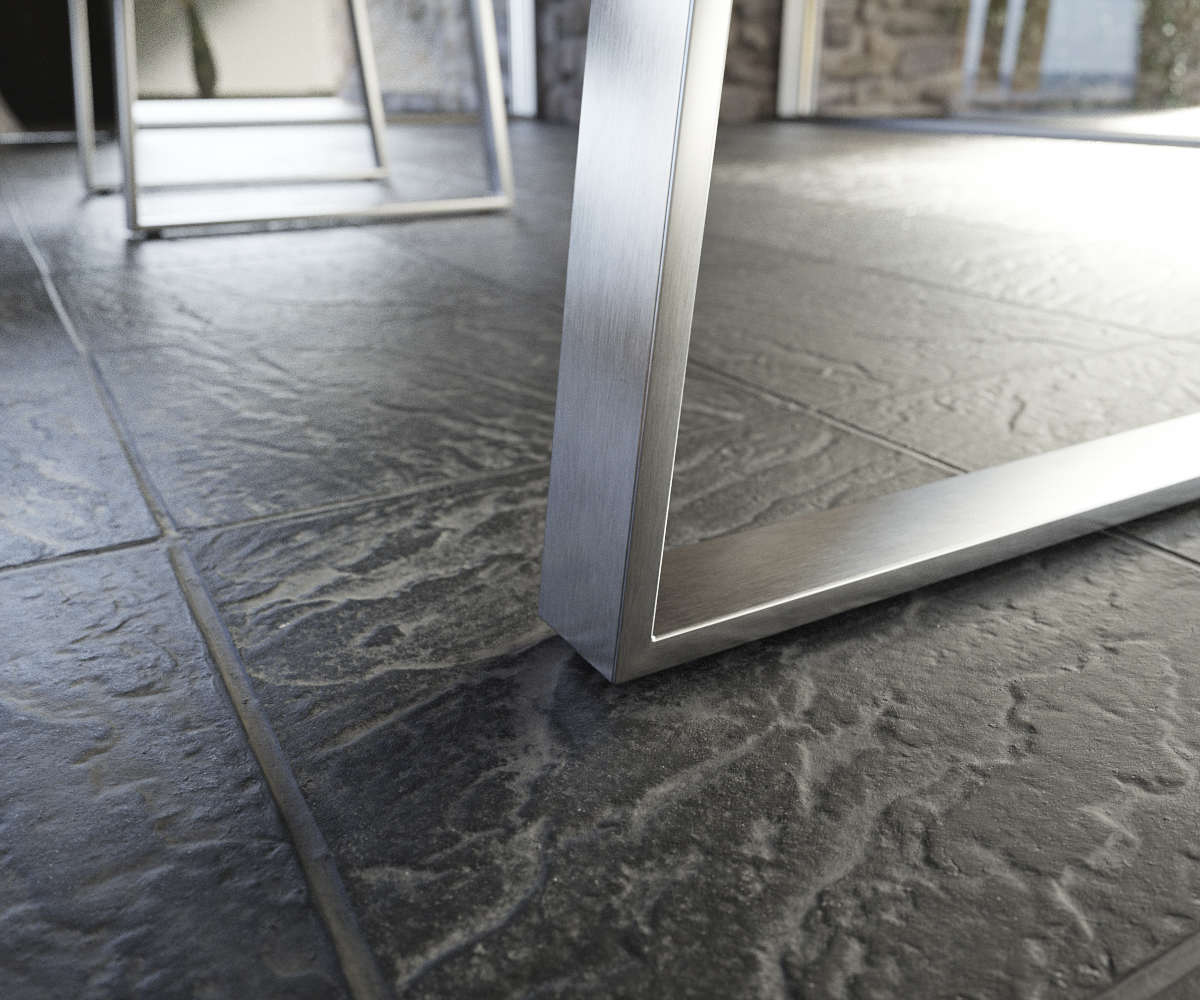 Sarokpad Salvo 200x160 cm barna vintage rozsdamentes acél láb változtatható - Image 7