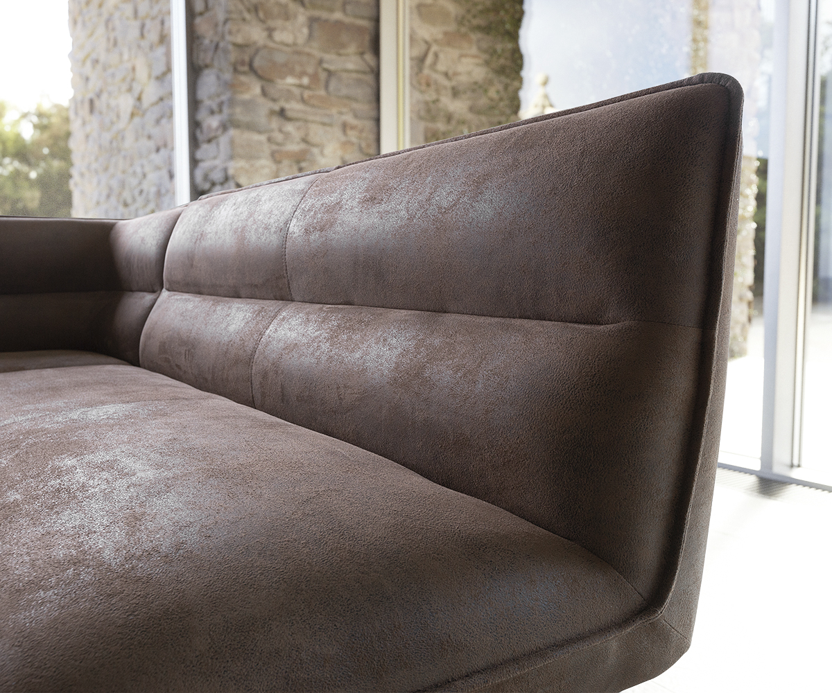 Sarokpad Salvo 200x160 cm barna vintage rozsdamentes acél láb változtatható - Image 5