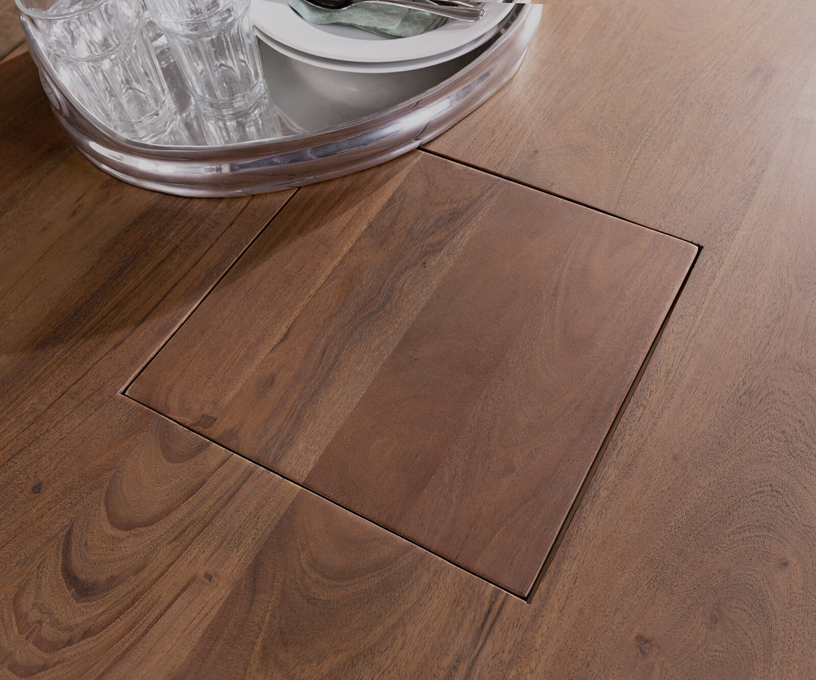 Jídelní stůl Indra akácie hnědá 200x100 z masivu - Image 5