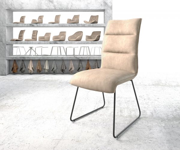 Jídelní židle Xantus-Flex Béžová Vintage Skid Rám Černá