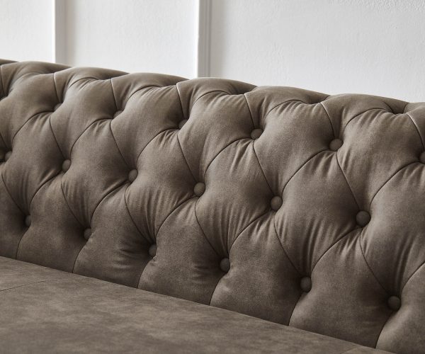 Sarokkanapé Chesterfield 209x200 cm taupe steppelt - Image 4