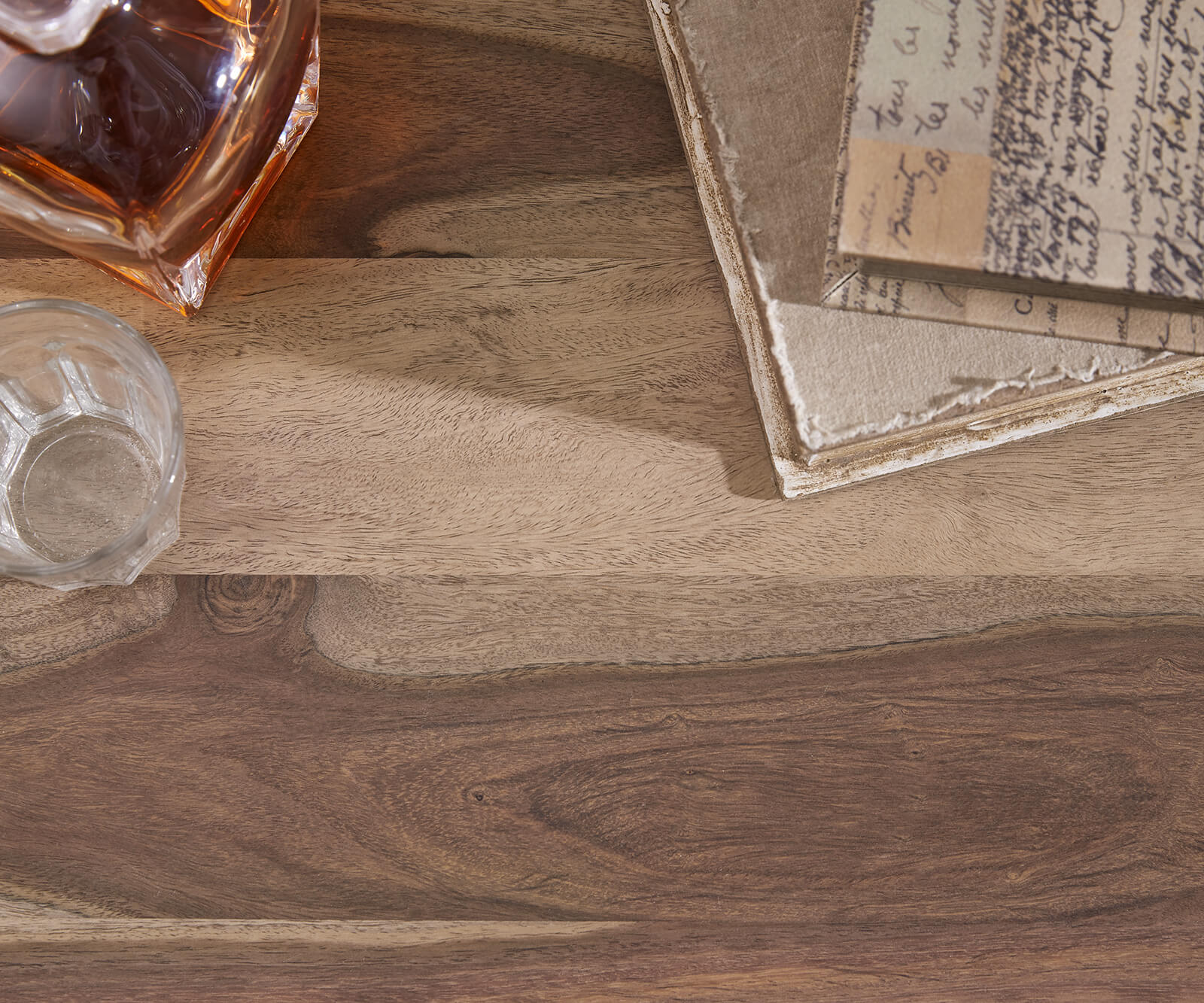 Jídelní stůl Edge 200x100 sheesham přírodní nerezová ocel úzká švýcarská hrana - Image 7