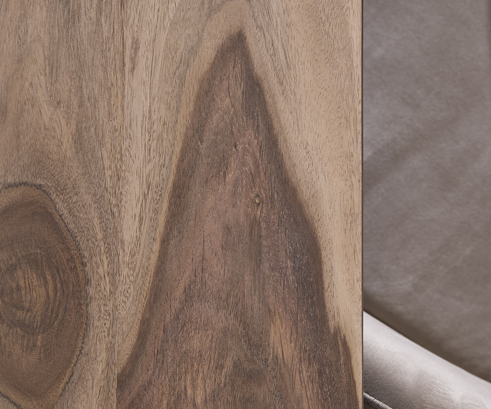 Jídelní stůl Edge 200x100 sheesham přírodní nerezová ocel úzká švýcarská hrana - Image 8