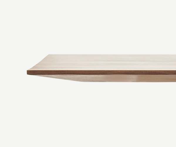 Étkezőasztal Edge 200x100 akác természetes fém ferde svájci él - Image 4