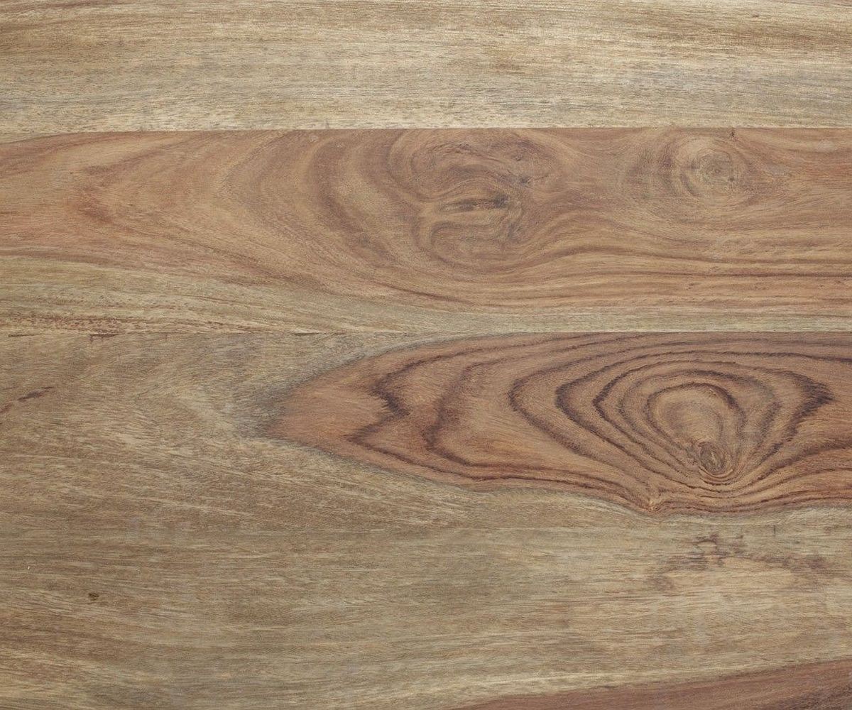 Jídelní stůl Edge 200x100 sheesham přírodní nerezová ocel šikmá podnož švýcarská hrana - Image 3