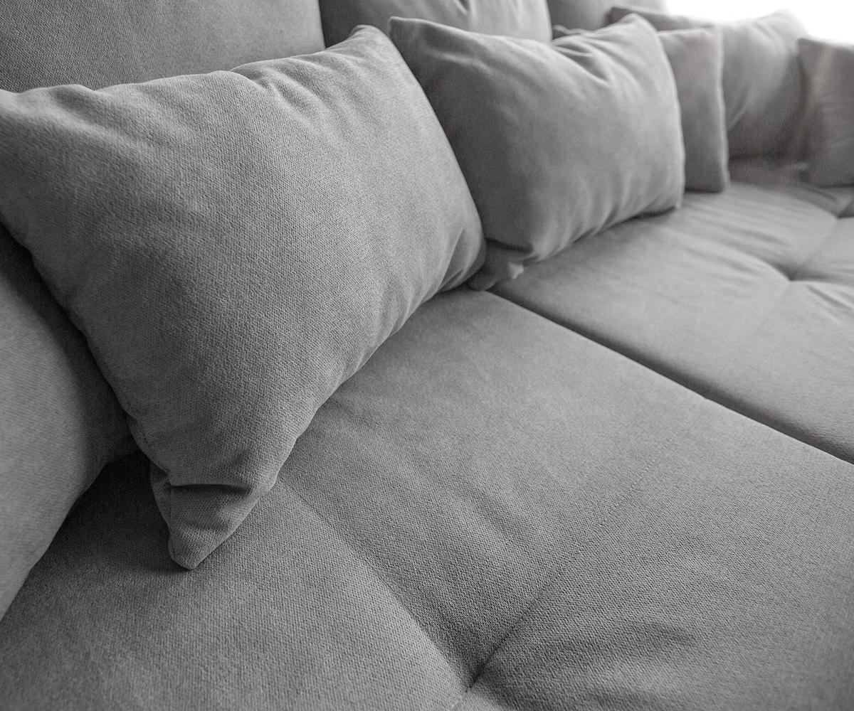 Kanapé Navin 275x116 cm szürke kanapé párnákkal - Image 6