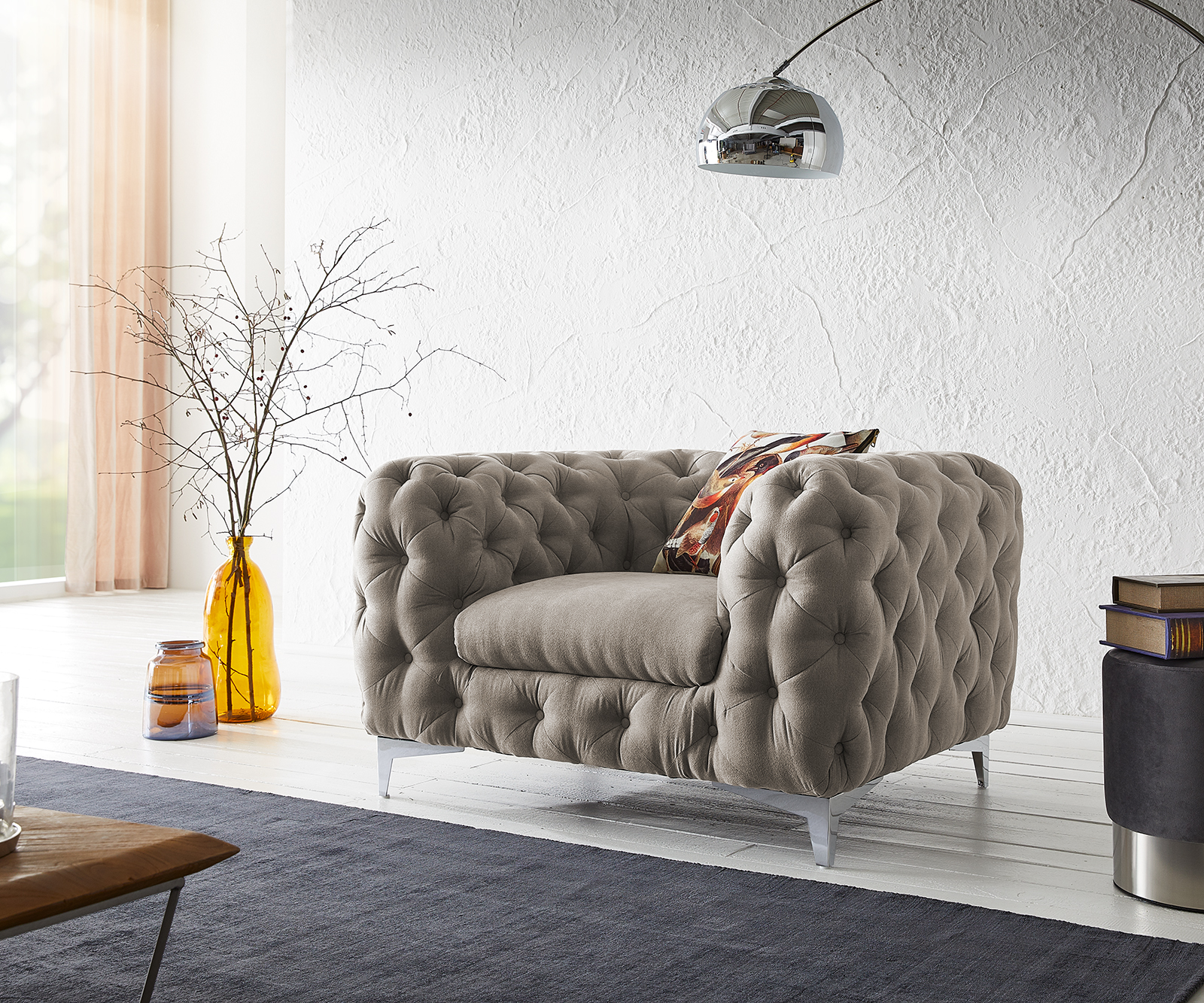 Klubové křeslo Corleone Béžové křeslo 120x97 cm - Image 2