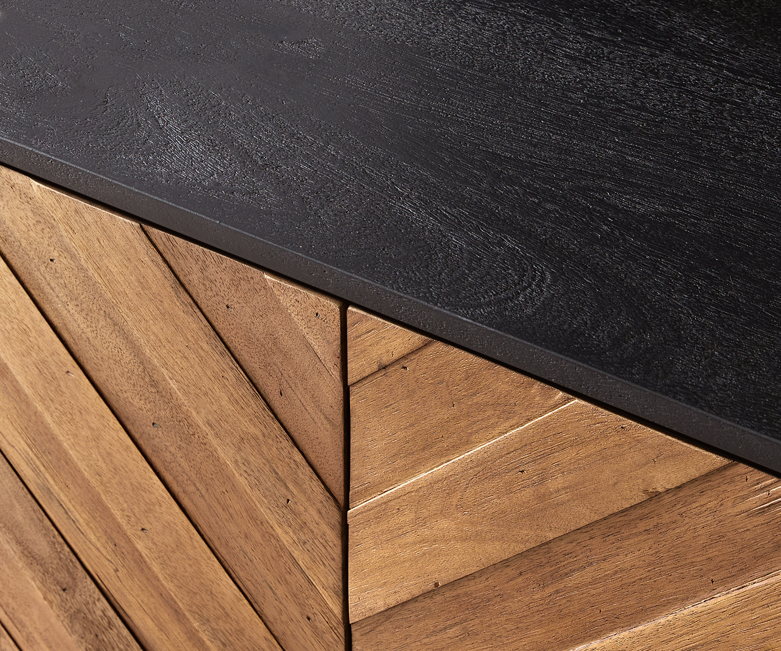 TV szekrény Famke 200 cm mango teak 2 rekesz 3 fiók - Image 3