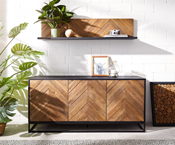 Komód Famke 145 cm mango teak 3 ajtós - Image 2