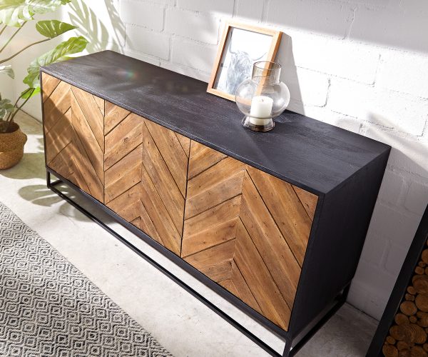 Komód Famke 145 cm mango teak 3 ajtós - Image 5