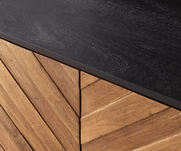 Szekrény Famke 120 cm mango teak 10 rekesz 2 ajtó - Image 3