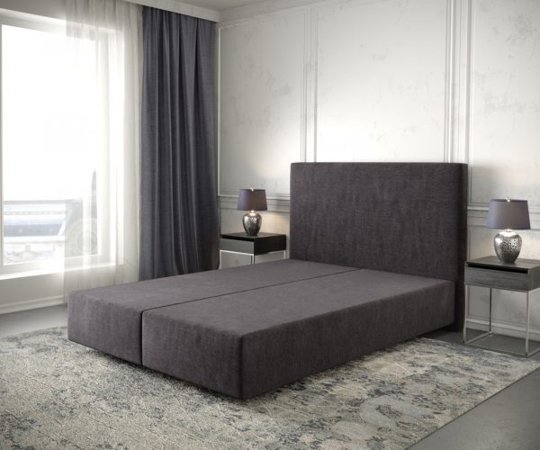 Boxspring ágy Dream-Well 140x200 cm mikroszálas fekete