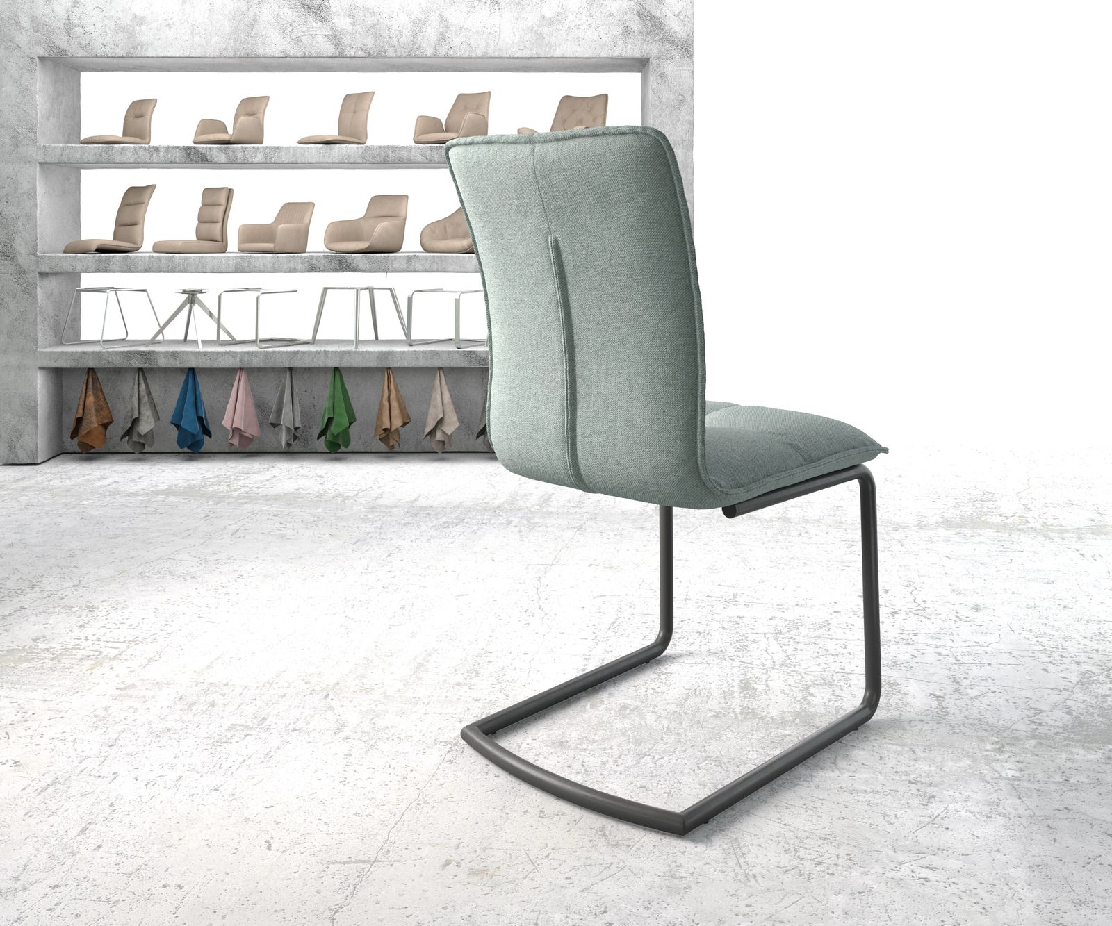 Otočná židle Maddy-Flex Stripes Mint Round Black - Image 3