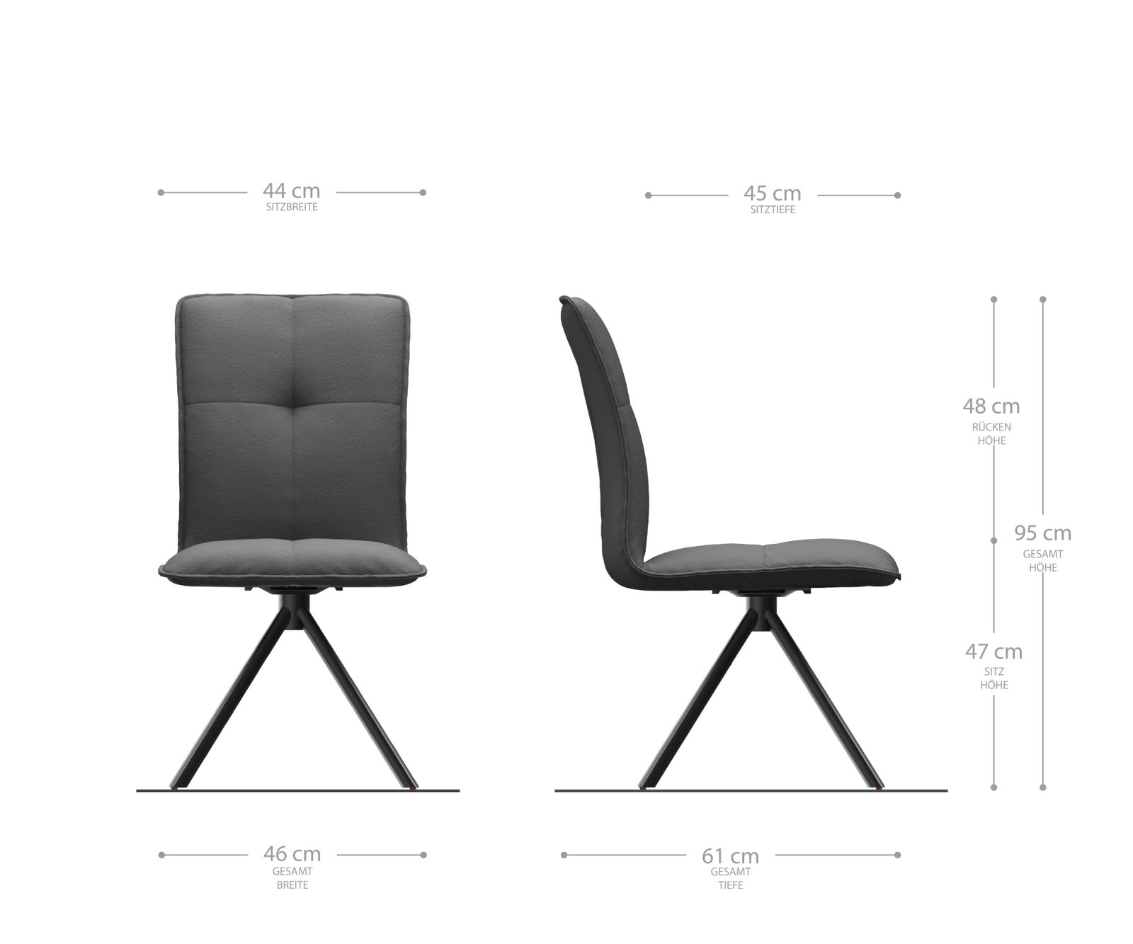 Otočná židle Maddy-Flex Černá Pravá kůže Křížový rám kulatý Černý - Image 5