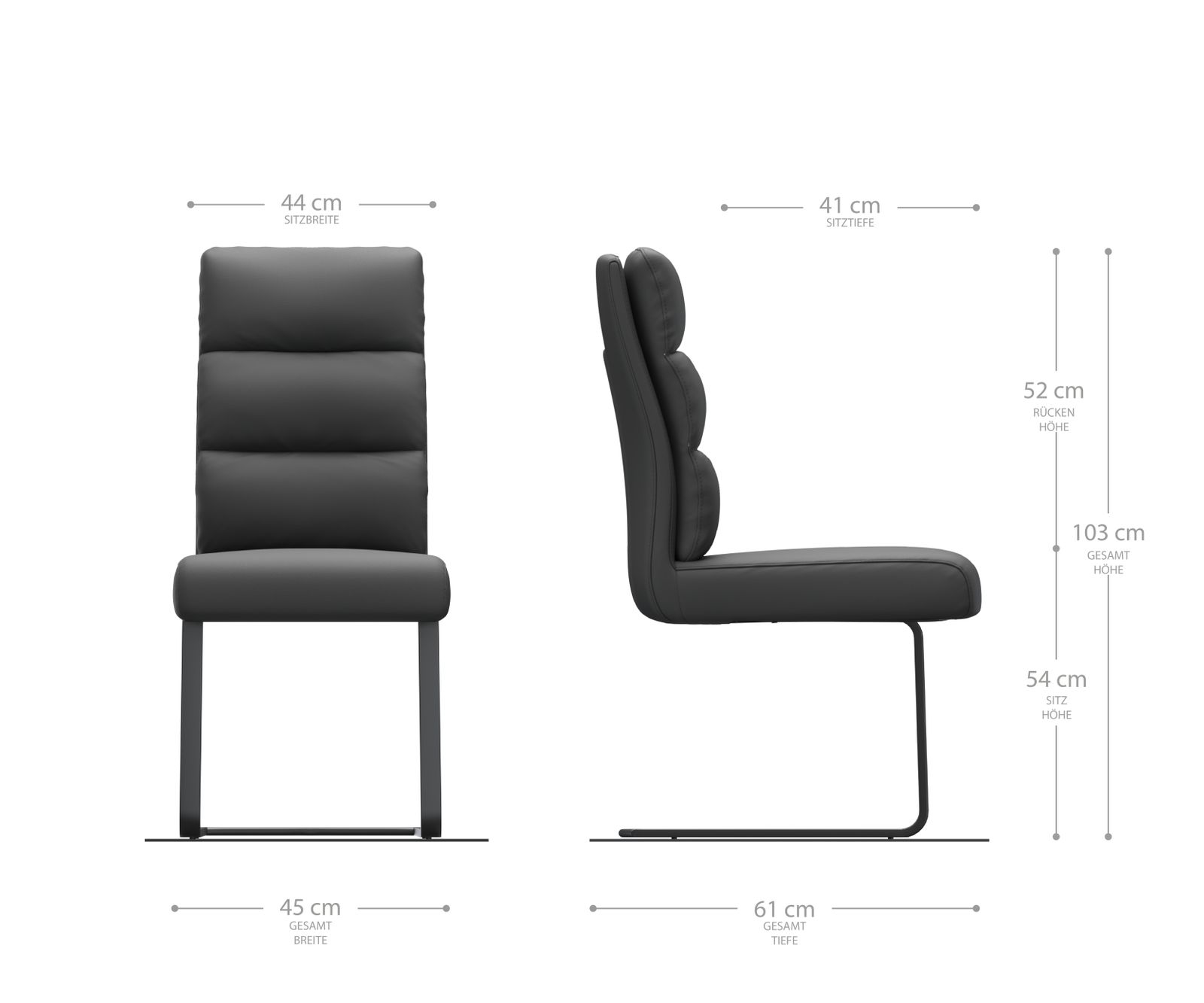 Jídelní židle Pela-Flex mentolová konzolová podnož plochá černá - Image 5