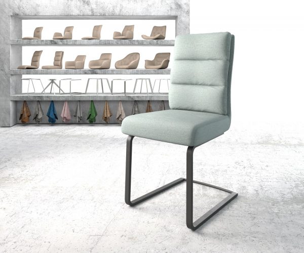 Jídelní židle Pela-Flex mentolová konzolová podnož plochá černá