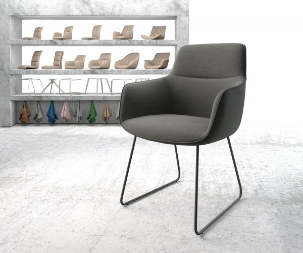 Jídelní židle Pejo-Flex Anthracite Structure Skid Rám Černá