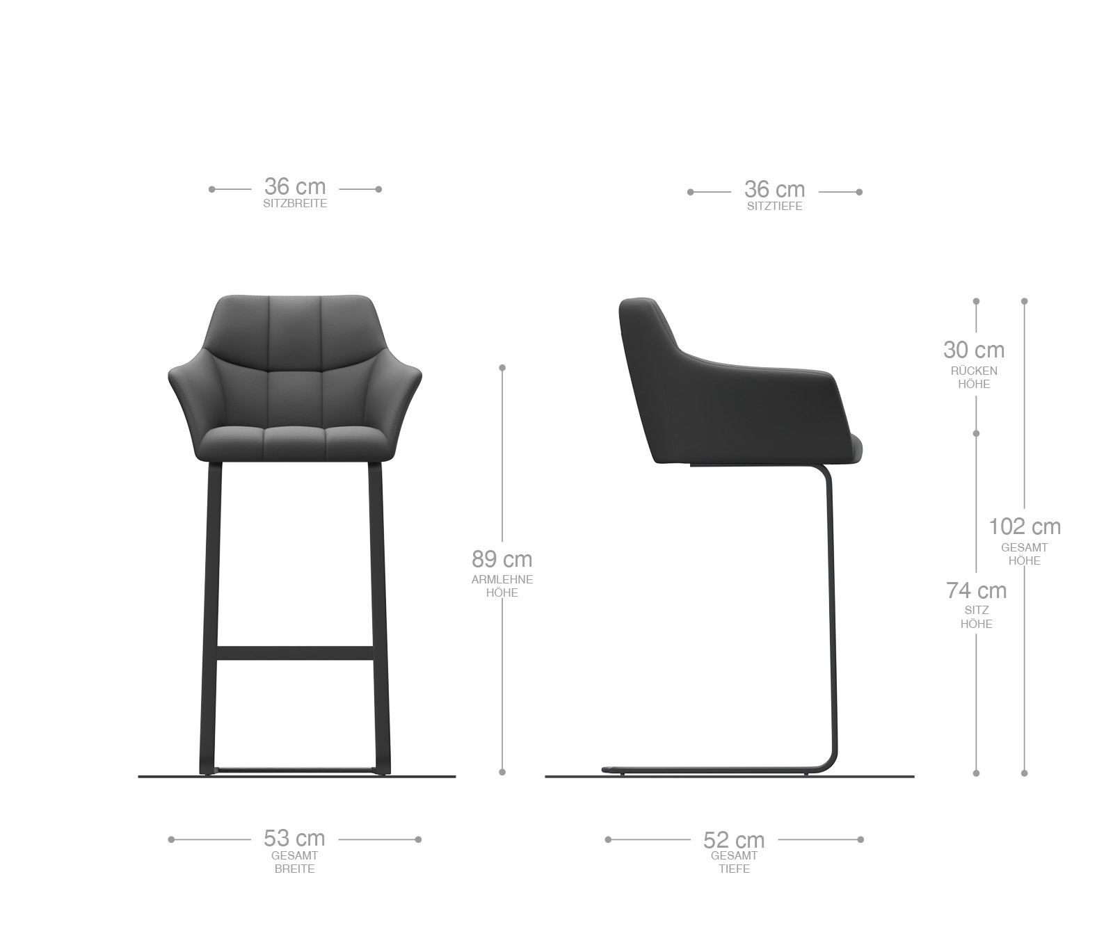 Barová židle Yulo-Flex sametově zelená konzolová podnož plochá nerezová ocel - Image 5