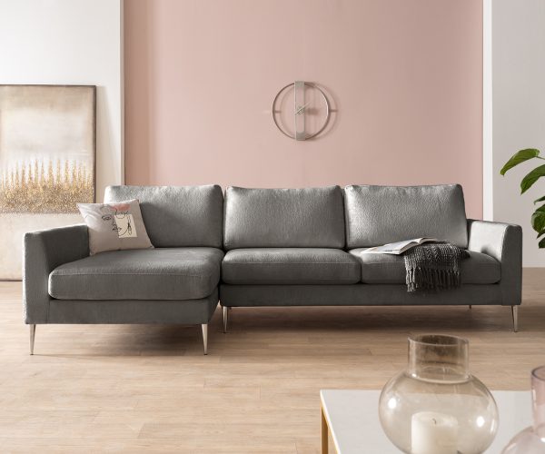Sarokkanapé Marla 285x140 cm chenille taupe bal oldali rekamié - Image 2