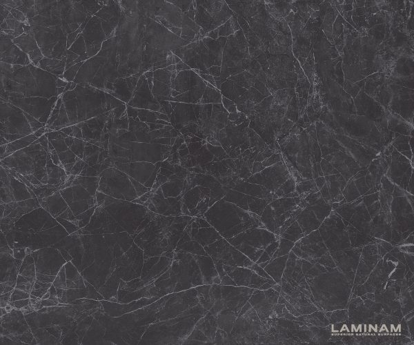 Étkezőasztal Edge 180-220x90 cm kerámia Laminam® Nero Greco antracit kereszt láb téglalap rozsdamentes acél kihúzható - Image 3