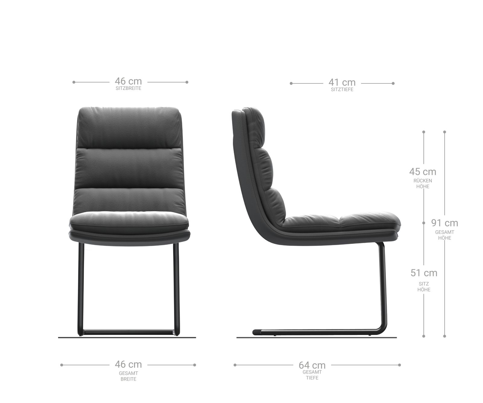 Otočná židle Abelia-Flex Stripes Mint Cantilever Round Black - Image 5