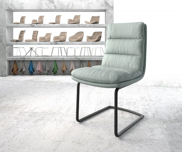 Otočná židle Abelia-Flex Stripes Mint Cantilever Round Black