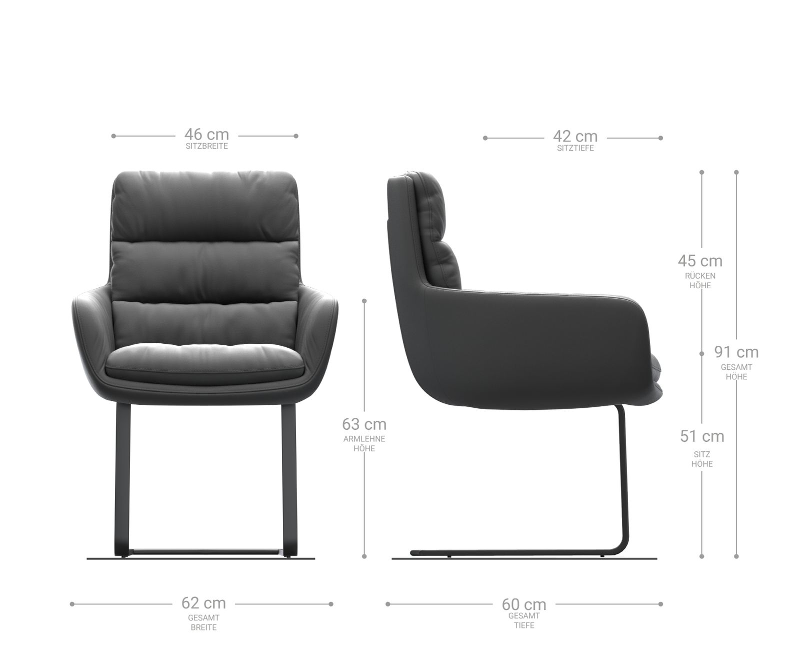 Jídelní židle Abelia-Flex s područkami Béžová Vintage Cantilever Flat chromovaná - Image 5