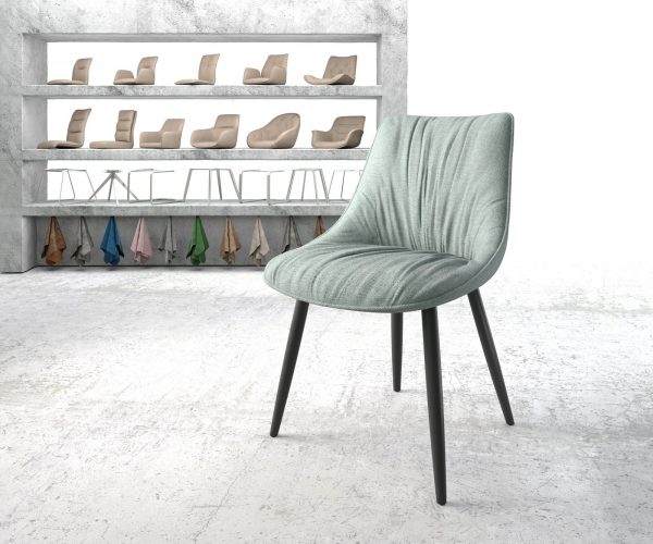 Jídelní židle Elda-Flex Stripes Mint 4-nohá kónická černá