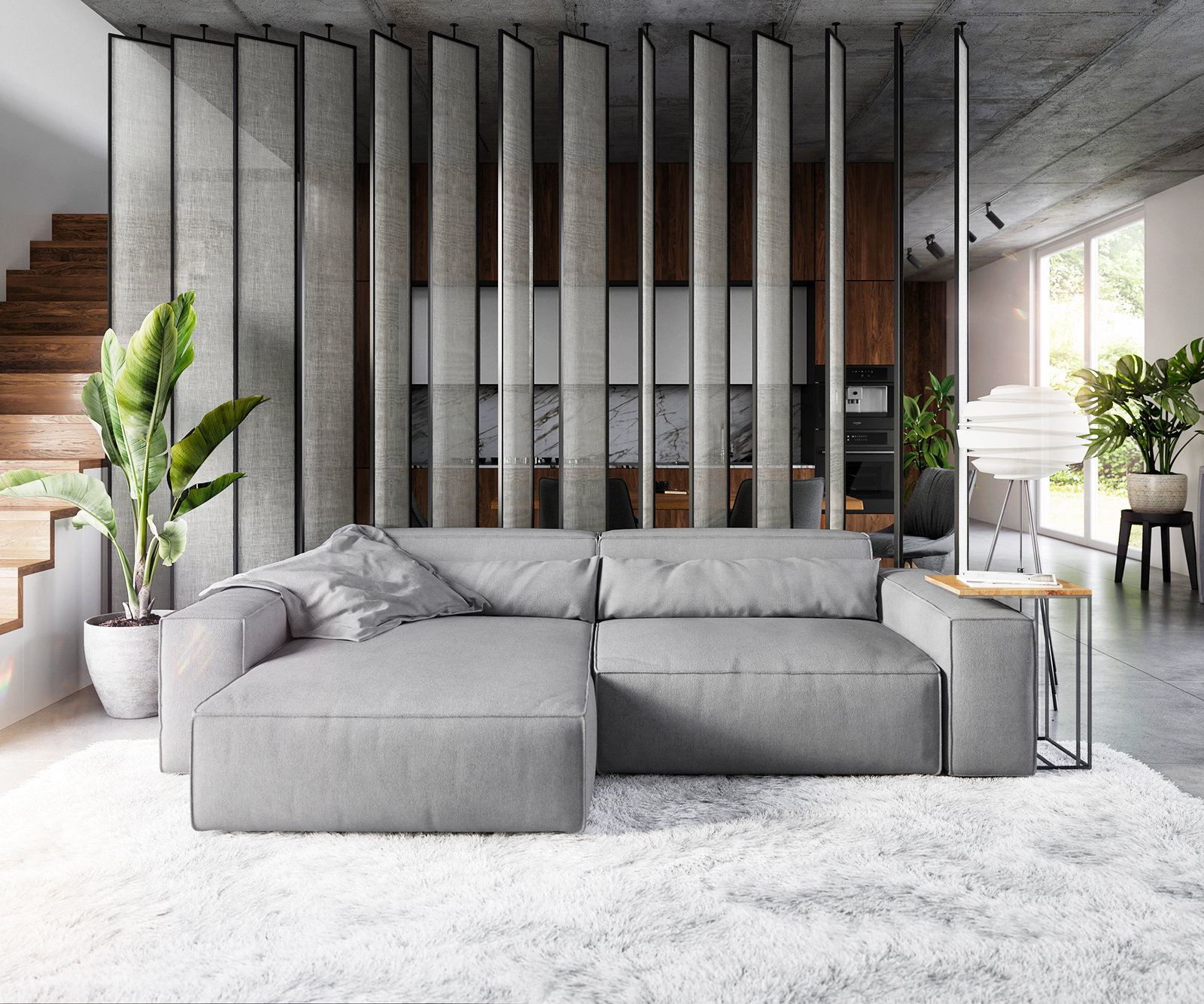 Sarokkanapé Sirpio XL 270x170 cm mikroszálas szürke változtatható rekamié