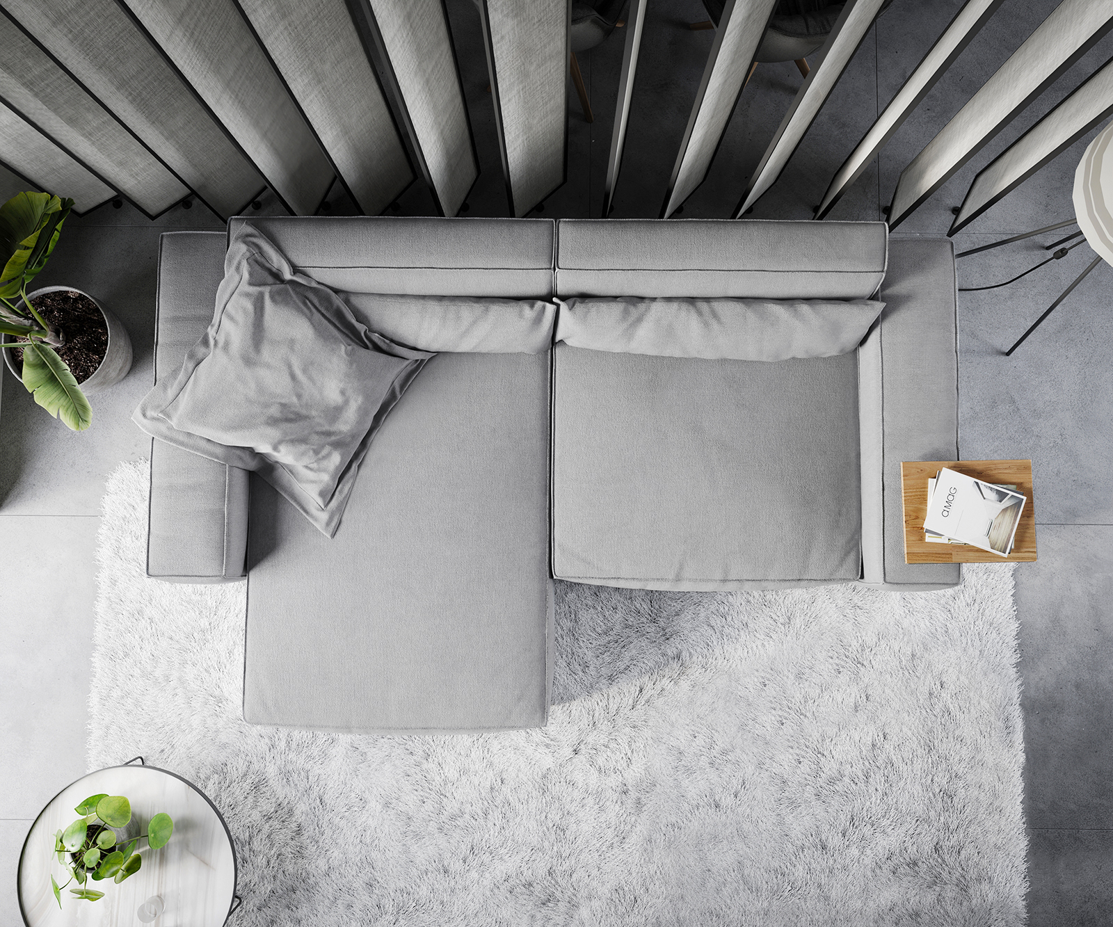 Sarokkanapé Sirpio XL 270x170 cm mikroszálas szürke változtatható rekamié - Image 6