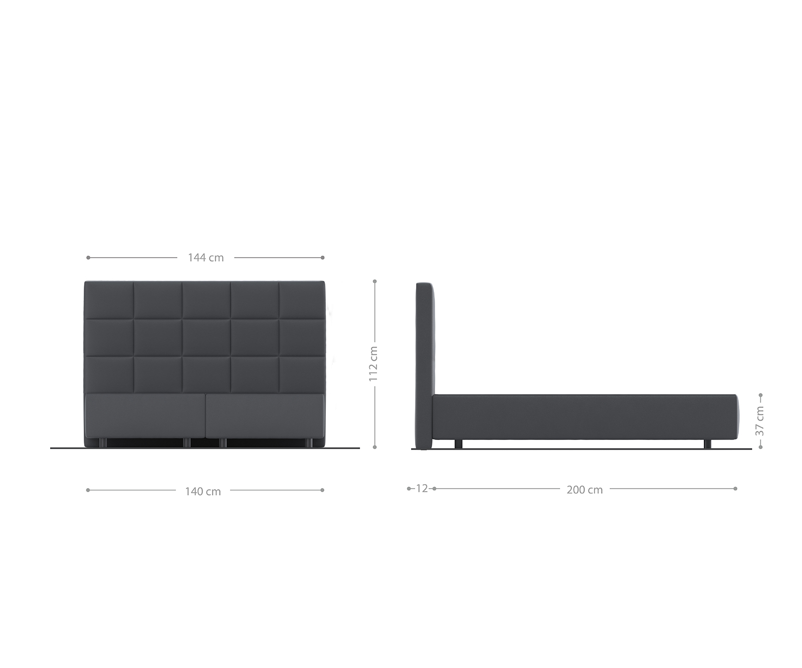 Boxspring ágy Dream-Fine 140x200 cm mikroszálas bézs - Image 3