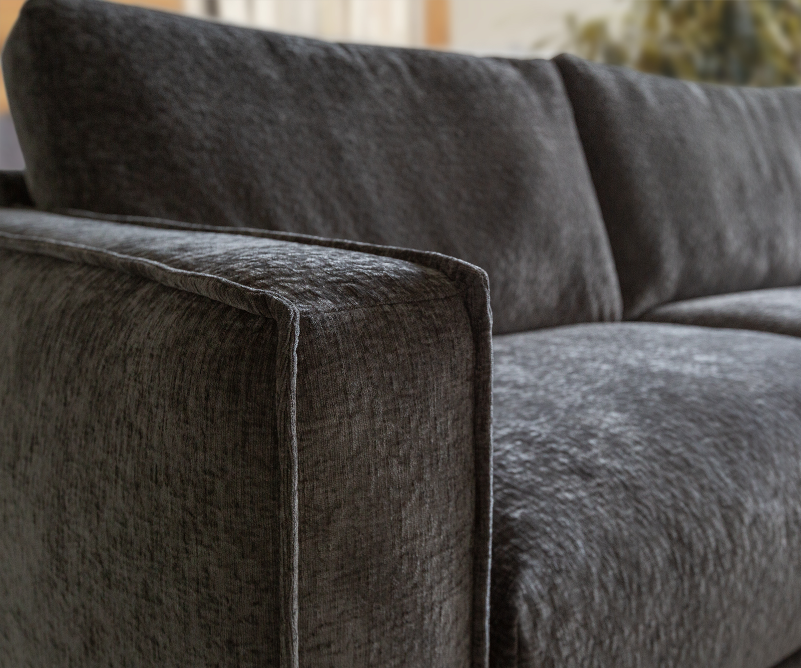 Rohová sedací souprava Sottil 290 x 165cm Chenille Grey Recamiere Right - Image 4