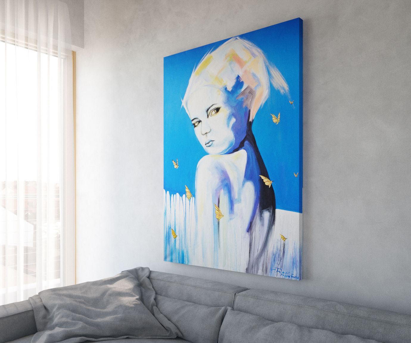 Obraz Motáli 120x170 cm vícebarevná akryl na plátně - Image 2