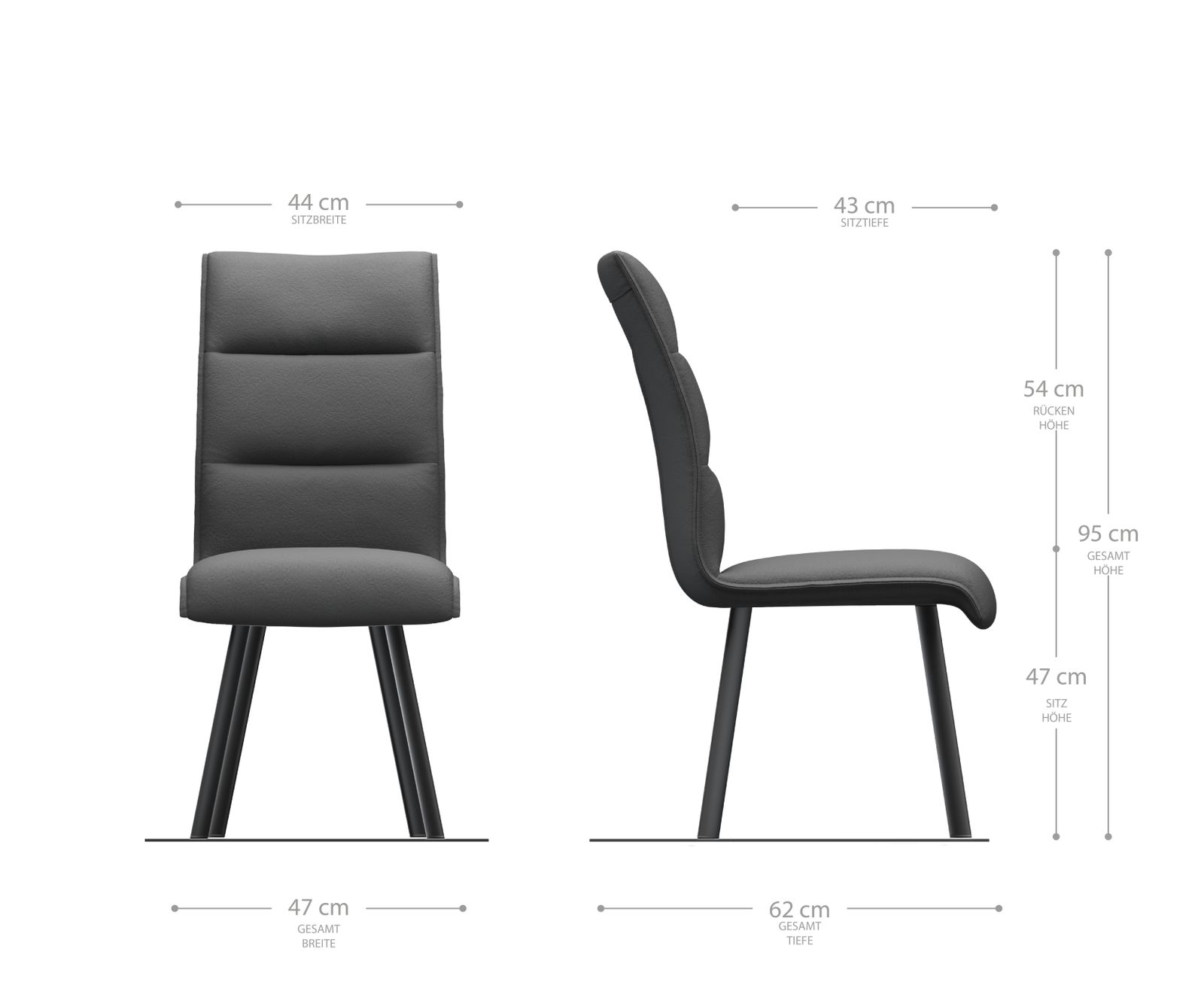 Jídelní židle Xantus-Flex Velvet Green 4-nohá oválná černá - Image 5