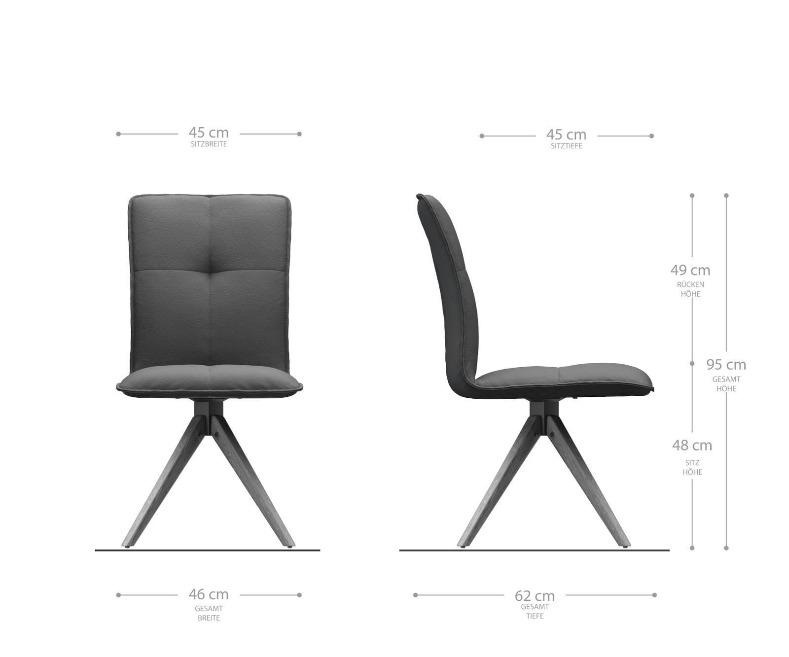 Otočná židle Maddy-Flex Velvet Blue Dřevěný rám úhlový 180° otočný - Image 5