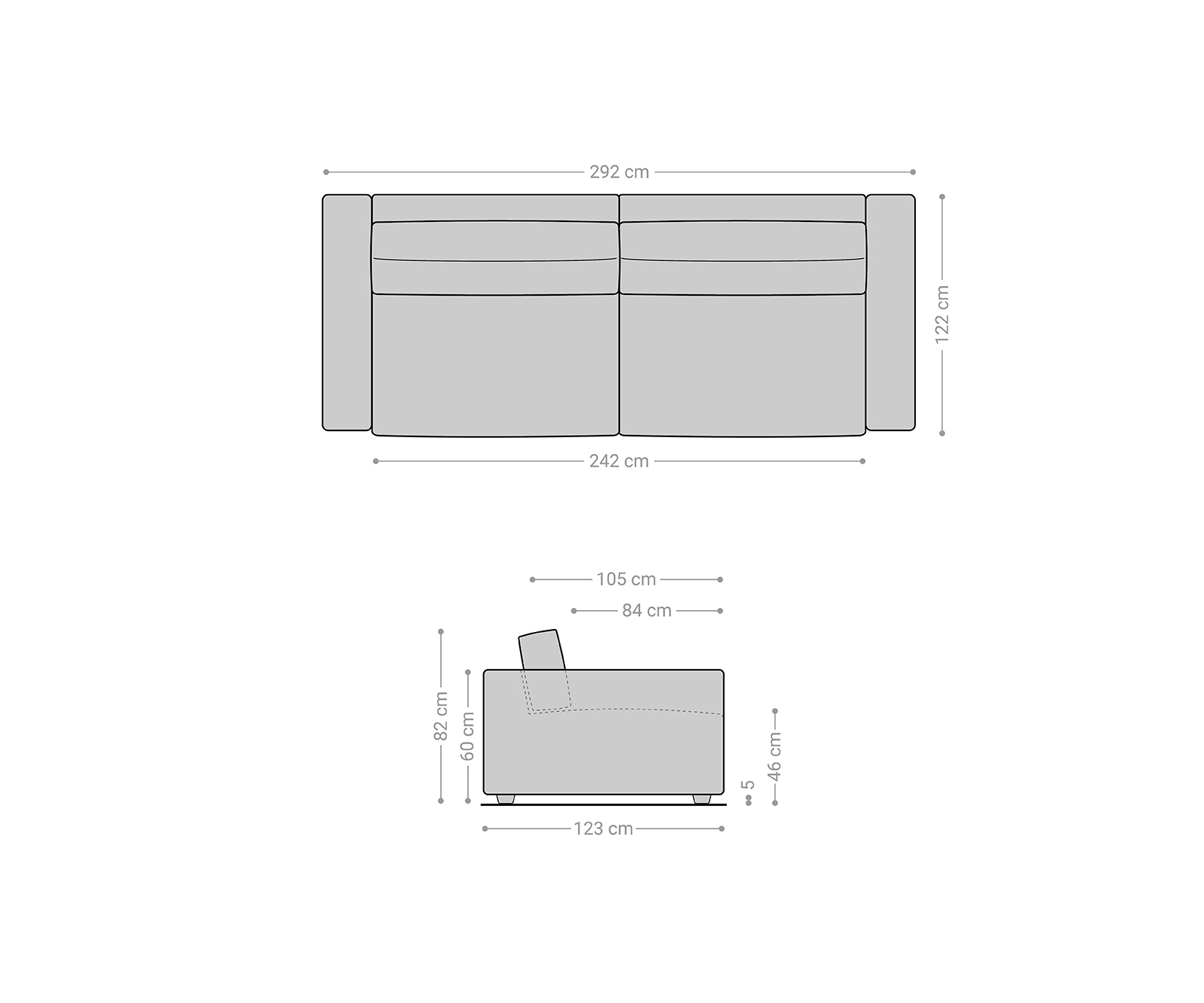 Velká pohovka Cubico 290x130 samet olivová - Image 6