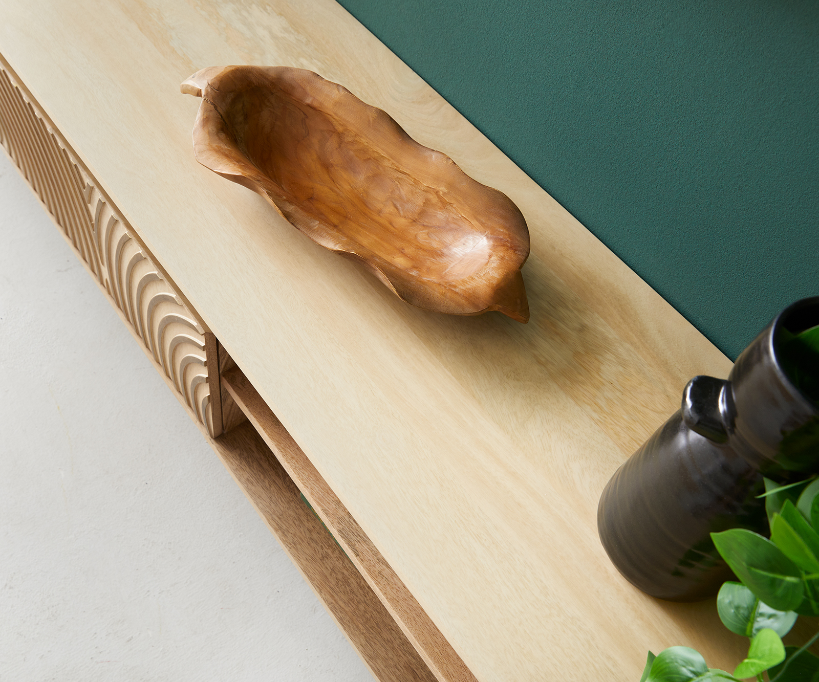 TV szekrény Budaya 175 cm mango természetes 2 ajtós lebegő - Image 6