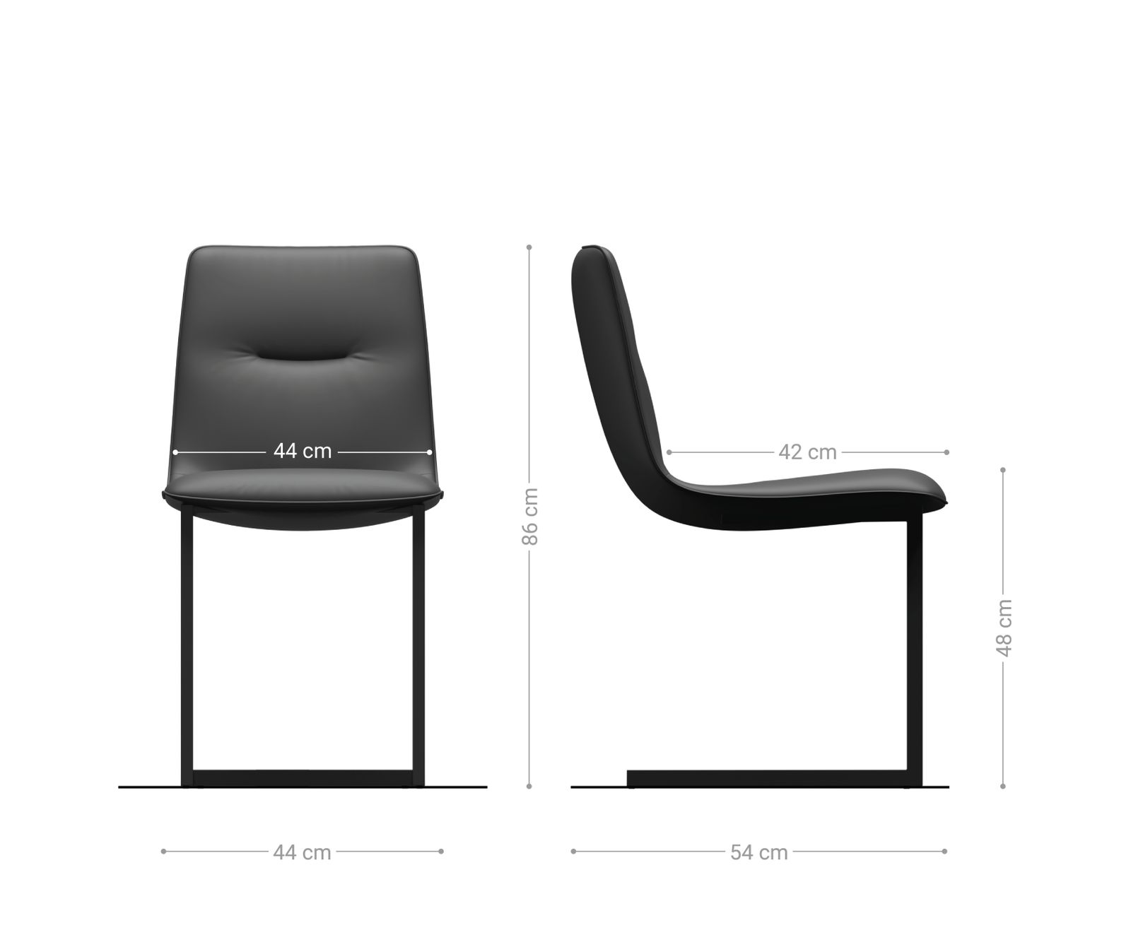 Sada 4 konzolových jídelních židlí Pia-Adesso Taupe Vintage - Image 5