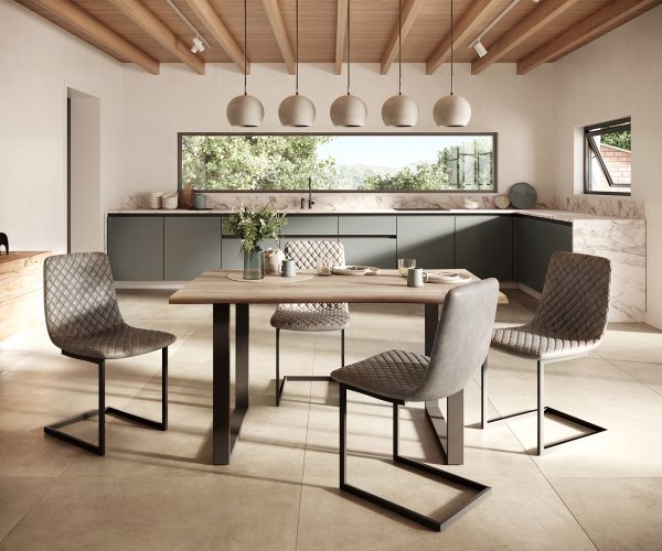 Sada 4 jídelních židlí Novi-Adesso Taupe Vintage Cantilever - Image 2