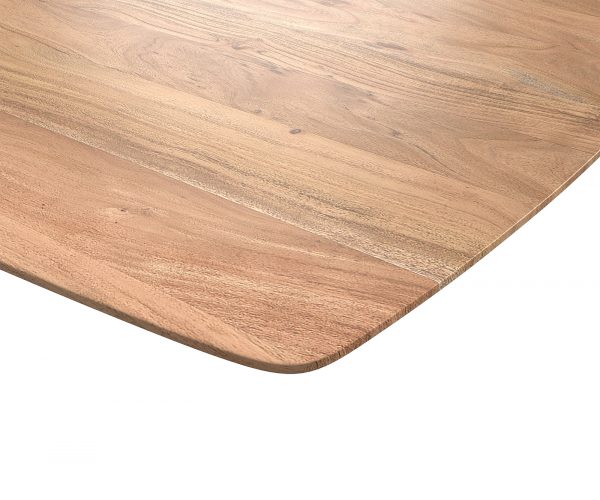 Asztallap Edge hajóformájú 180x90 cm akác természetes svájci él - Image 4
