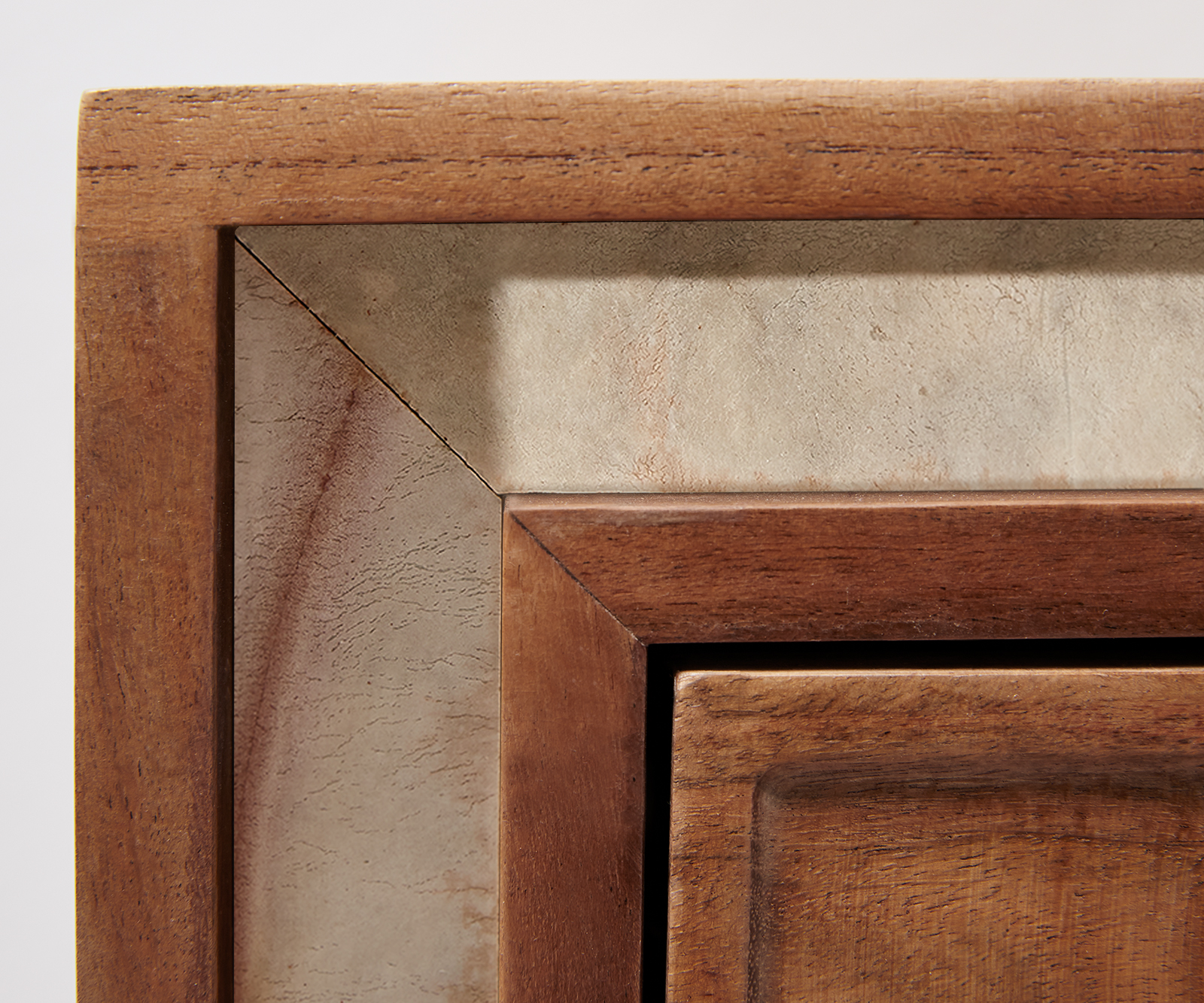 TV stolek Stonegrace 150 cm hnědá akácie 3D 3 dvířka závěsný - Image 4