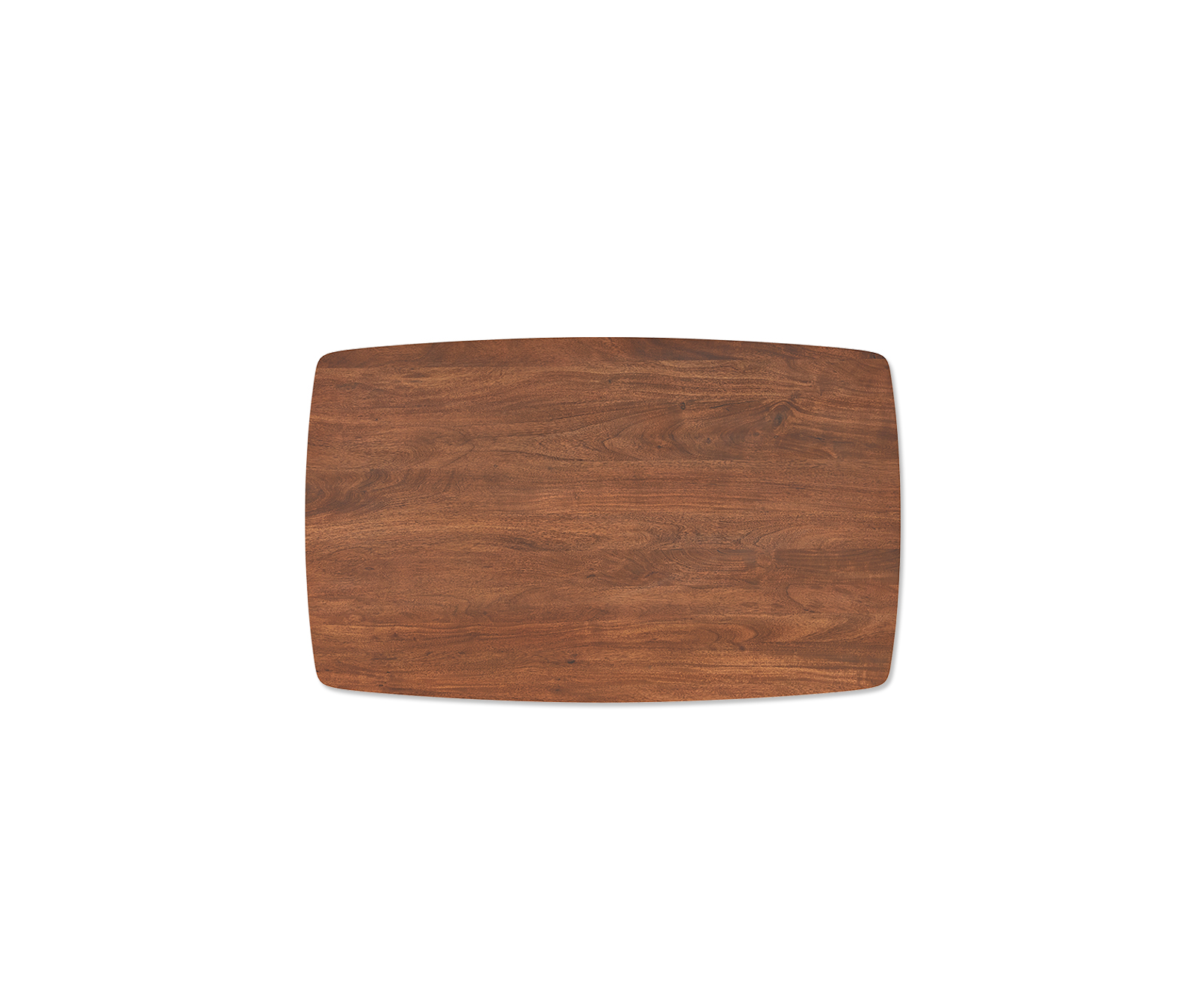 Jídelní stůl Edge zaoblená 160x90 akácie hnědá nerezová ocel úzká švýcarská hrana - Image 4