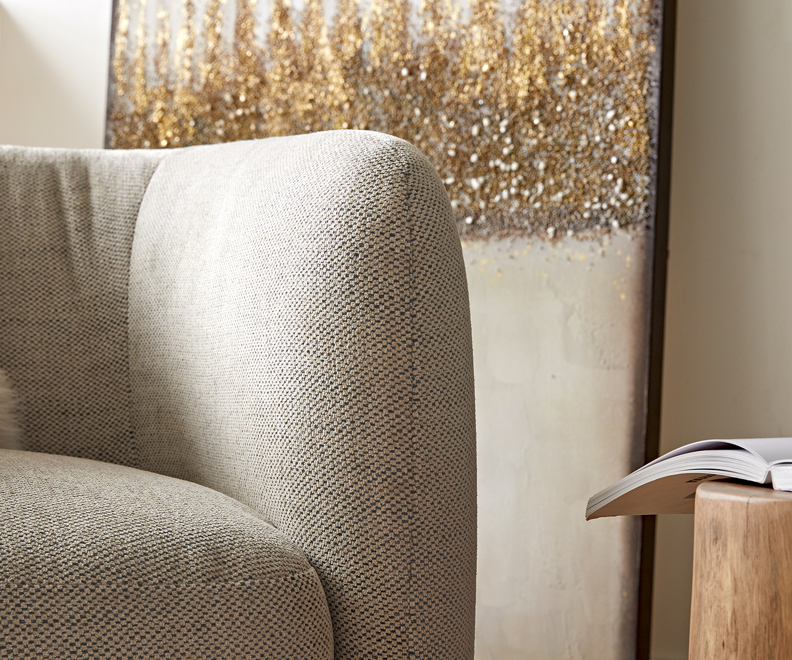 Koktélfotel Caol 85x85 cm senil bézs - Image 5