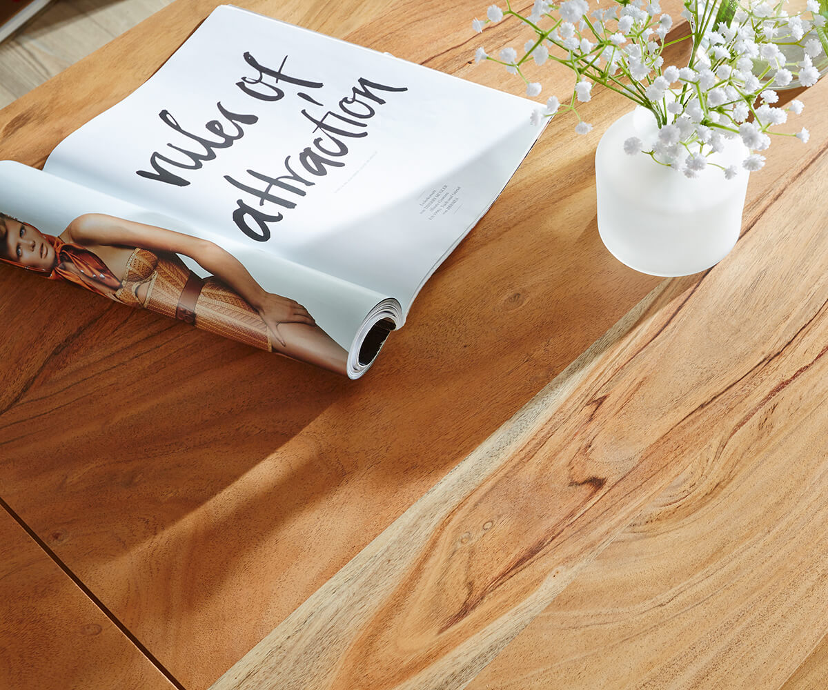 Konferenční stolek Indra 120x70 cm přírodní akácie s policí - Image 5